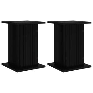 vidaXL Support de Plante 2 pcs Noir 30,5 x 30 x 43 cm