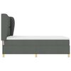 vidaXL Lit &agrave; ressorts avec matelas gris fonc&eacute; 90x190 cm Gris fonc&eacute;