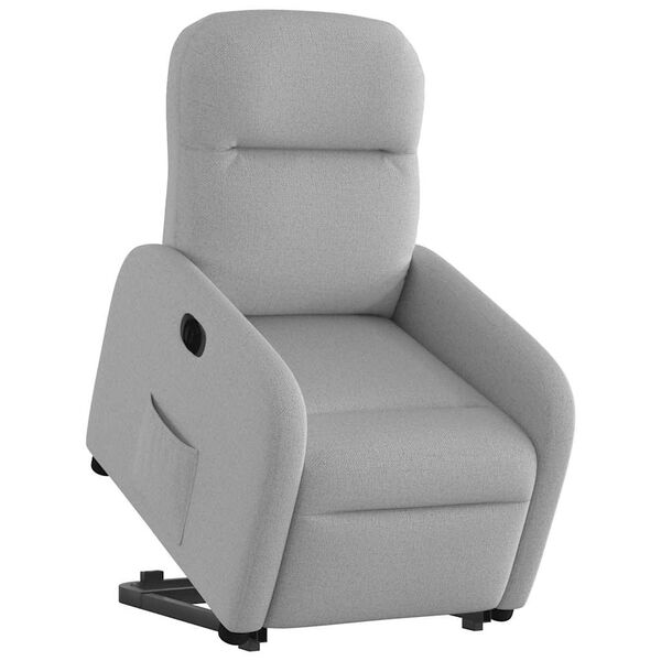 vidaXL Fauteuil inclinable &eacute;lectrique gris nuage tissu
