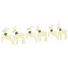vidaXL Rennes LED 6 pc Dor&eacute; 45 x 19 x 65 cm tissu