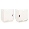 vidaXL Tables de chevet 2 pcs Blanc 40x34x45 cm Bois de pin massif