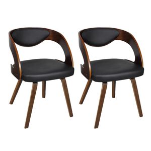 vidaXL Chaises &agrave; manger lot de 2 marron similicuir