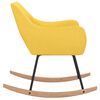 vidaXL Chaise &agrave; bascule Jaune moutarde Tissu