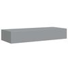 vidaXL Étagère à tiroir murale Gris 60x23,5x10 cm MDF