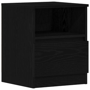 vidaXL Cabinet de chevet Ch&ecirc;ne noir 40 x 40 x 50 cm Bois d'ing&eacute;nierie