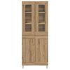 vidaXL Haut Armoire 2 pcs Ch&ecirc;ne artisanal Bois d'ing&eacute;nierie