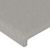 vidaXL T&ecirc;tes de lit 2 pcs Gris clair 90x5x78/88 cm Tissu