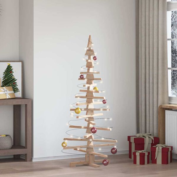 vidaXL Sapin de Noël en bois pour décoration 150 cm Bois de pin massif