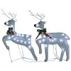 vidaXL Rennes de No&euml;l 2 pcs Blanc 40 LED