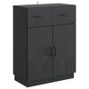 vidaXL Buffet avec tiroir Noir 66 x 34,5 x 87 cm Bois d'ing&eacute;nierie