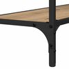 vidaXL Table console avec &eacute;tag&egrave;re ch&ecirc;ne artisanal 75 x 30.5 x 75 cm