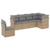 vidaXL Salon de jardin avec coussins 6 pcs beige r&eacute;sine tress&eacute;e