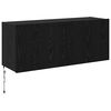 vidaXL Meuble TV mural Ch&ecirc;ne noir 100 x 35 x 41 cm Bois d'ing&eacute;nierie