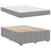 vidaXL Cadre de lit avec matelas Gris clair 140 x 200 cm tissu