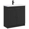 vidaXL Ensemble de mobilier de salle de bain Noir 78,5 x 37,5 x 81 cm