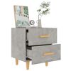 vidaXL Tables de chevet 2 pcs Gris b&eacute;ton 40x35x47,5 cm