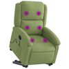 vidaXL Fauteuil inclinable de massage &eacute;lectrique vert clair velours