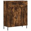 vidaXL Buffet haut Ch&ecirc;ne fum&eacute; 69,5x34x180 cm Bois d'ing&eacute;nierie