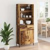 vidaXL Haut Armoire Bois Ancien 69,5 x 32,5 x 180 cm Bois d'ing&eacute;nierie