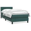 vidaXL Sommier &agrave; lattes de lit et matelas vert fonc&eacute; 80x220 cm velours