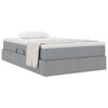 vidaXL Lit avec rangement et matelas Gris clair 120 x 200 cm Polyester