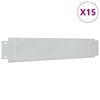 vidaXL Cl&ocirc;ture de pelouse 15 pcs Acier galvanis&eacute; 100x20 cm