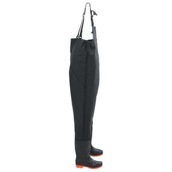 vidaXL Cuissardes avec bottes noir taille 44