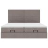 VidaXL Cadre de lit ottoman avec matelas taupe 160x200 cm tissu