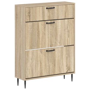 vidaXL Cabinet &agrave; chaussures HAARLEM 78 x 24 x 103 cm Bois d'ing&eacute;nierie