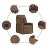 vidaXL Fauteuil inclinable Marron Tissu