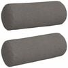 vidaXL Coussins d'accent 2 pc Tissu en velours c&ocirc;tel&eacute; Gris clair