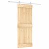 vidaXL Porte coulissante et kit de quincaillerie 80x210 cm pin massif