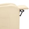 vidaXL Fauteuil électrique de massage Crème Tissu