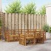 vidaXL Ensembles de canap&eacute;s 7 pcs Naturel Bois d'Acacia Massif