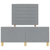 vidaXL Cadre de lit avec t&ecirc;te de lit Gris clair 120 x 190 cm tissu