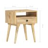 vidaXL Table de chevet 40 x 35 x 50 cm Bois de manguier solide