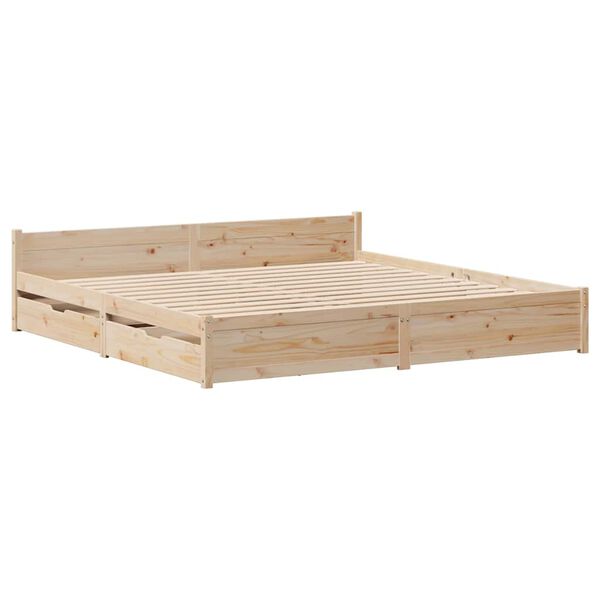 vidaXL Cadre de lit sans matelas 200x200 cm bois massif de pin