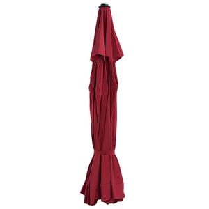 vidaXL Tissu de remplacement pour parasol d'ext&eacute;rieur Bordeaux 515 cm