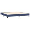 vidaXL Sommier &agrave; lattes de lit avec matelas Bleu 200x200 cm Tissu