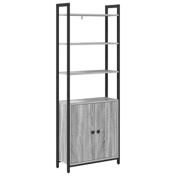vidaXL Biblioth&egrave;que Gris Sonoma 60 x 24 x 161 cm Bois d'ing&eacute;nierie