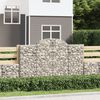 vidaXL Paniers à gabions arqués 8 pcs 200x50x120/140 cm Fer galvanisé