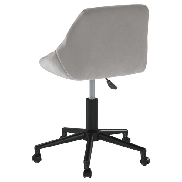 vidaXL Chaise pivotante de salle à manger Gris clair Velours