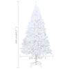vidaXL Arbre de No&euml;l artificiel pr&eacute;-&eacute;clair&eacute; et boules blanc 240 cm