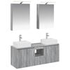 vidaXL Ensemble d'armoire de salle de bain 5 pc Sonoma gris
