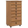 vidaXL Cabinet Roulant avec Tiroirs CORONA Brun Miel