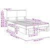 vidaXL Cadre de lit Ch&ecirc;ne Sonoma 137 x 203 cm Bois d'ing&eacute;nierie