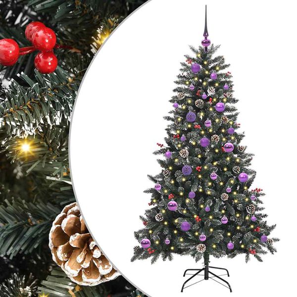 vidaXL Sapin de No&euml;l artificiel Vert 150 cm PVC, plastique et acier