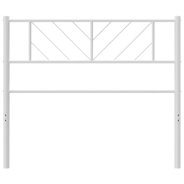 vidaXL T&ecirc;te de lit de remplacement m&eacute;tal blanc 90 cm