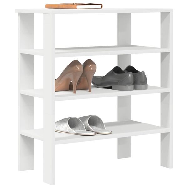 vidaXL Étagère à chaussures blanc 61x32x70 cm bois d'ingénierie