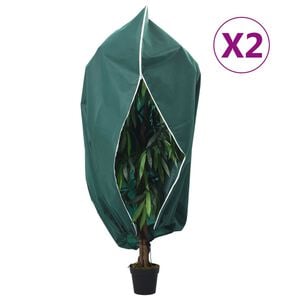 vidaXL Housses de protection pour plantes avec fermeture &eacute;clair 2 pcs